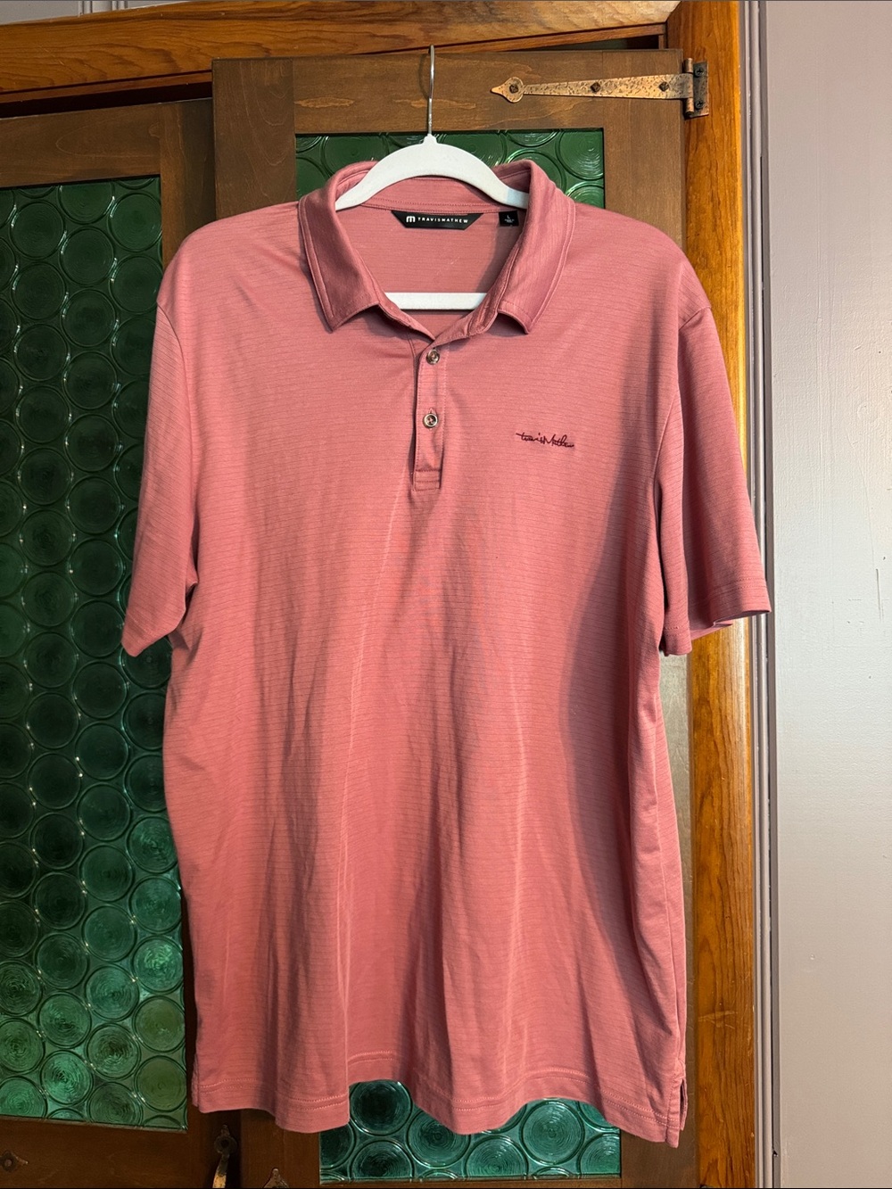 Travis Mathew Men's Polo Shirt - Dusty Rose Pink